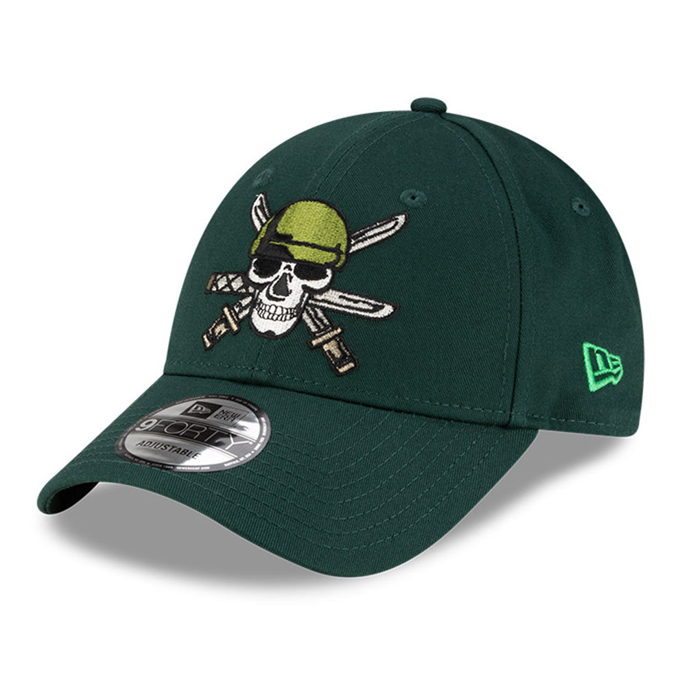 New Era x One Piece Zoro Dark Green 9FORTY Adjustable Cap