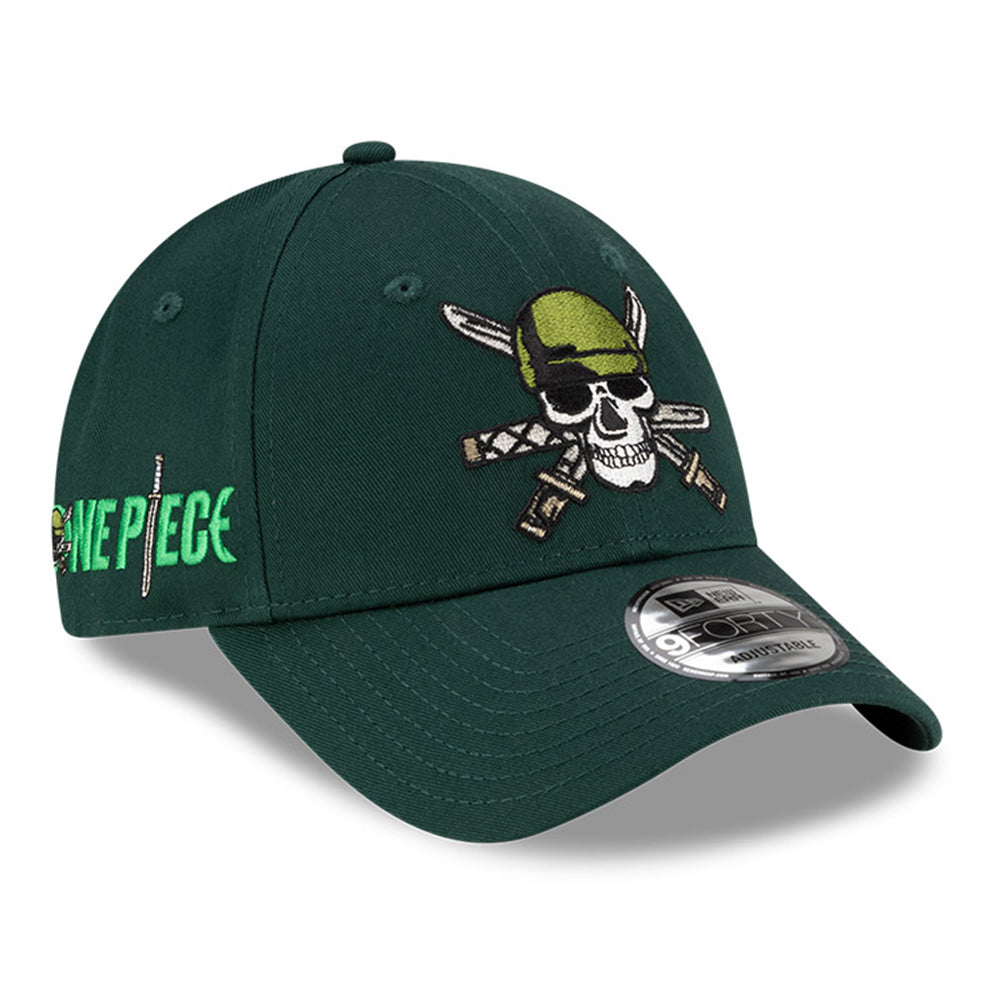 New Era x One Piece Zoro Dark Green 9FORTY Adjustable Cap