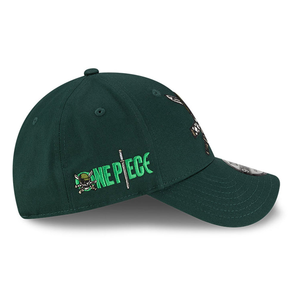 New Era x One Piece Zoro Dark Green 9FORTY Adjustable Cap
