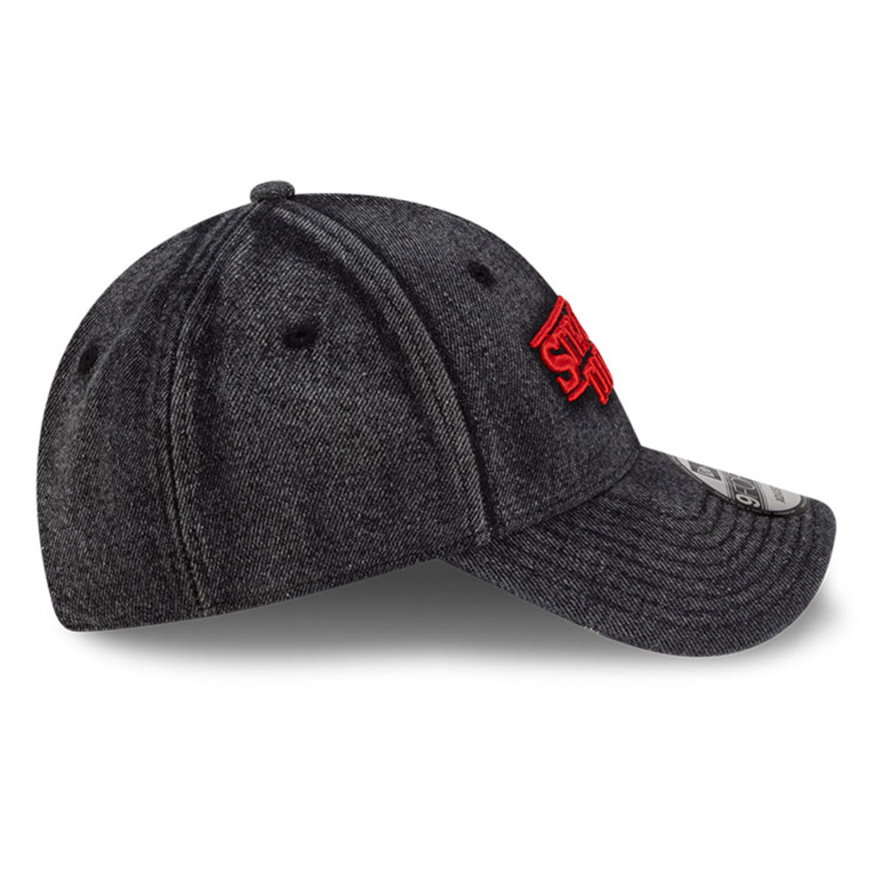 New Era x Stranger Things Distressed Black 9FORTY Adjustable Cap