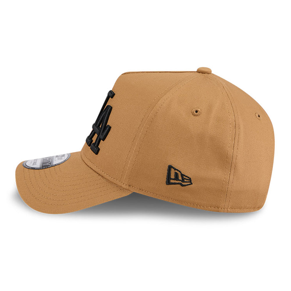 New Era Los Angeles Dodgers Double Logo Wheat 9FORTY A-Frame Snapback Cap