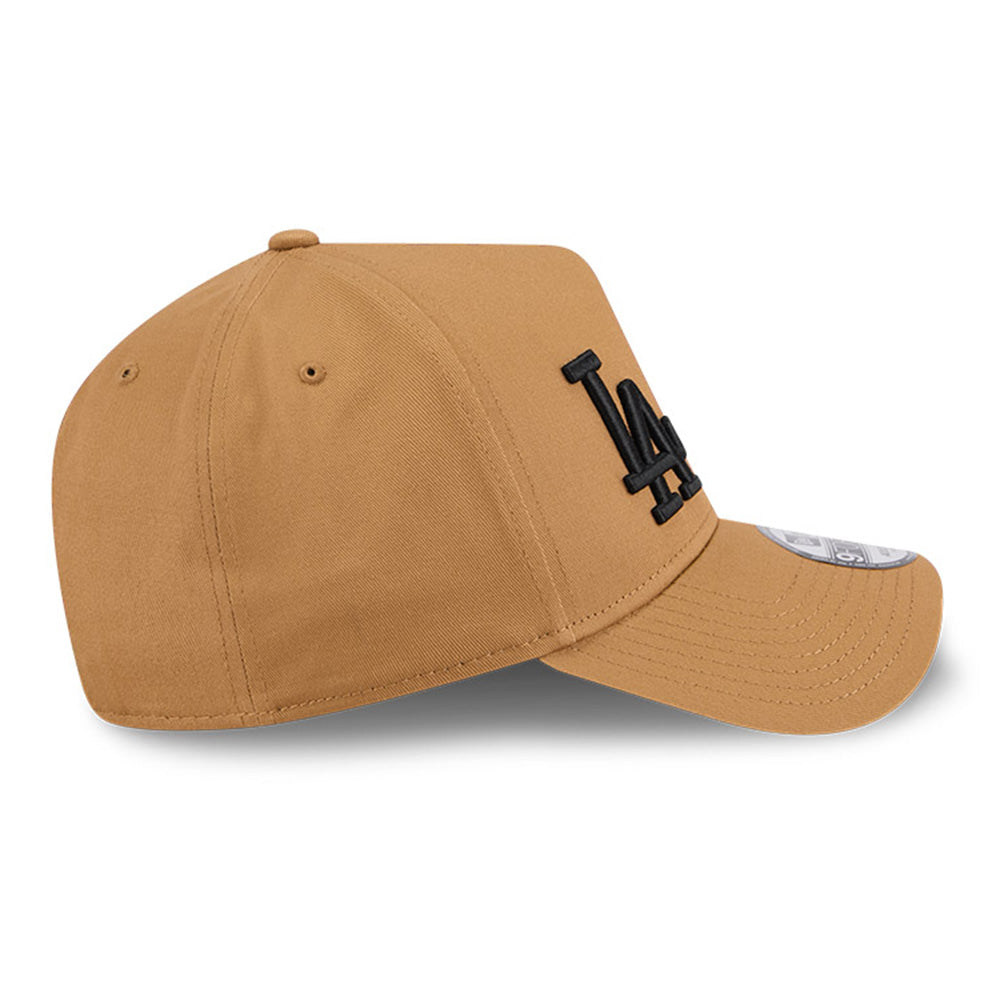 New Era Los Angeles Dodgers Double Logo Wheat 9FORTY A-Frame Snapback Cap