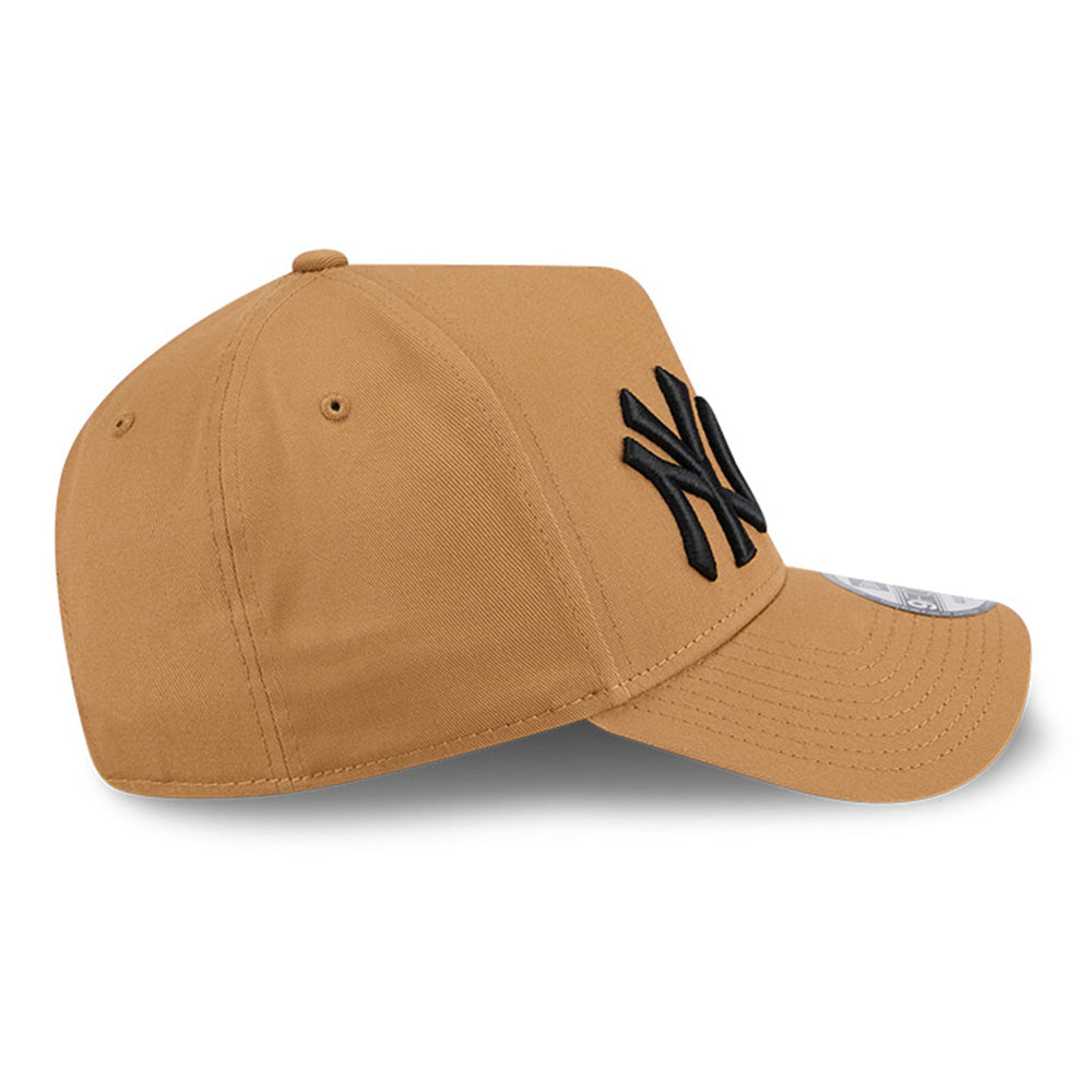 New Era New York Yankees Double Logo Wheat 9FORTY A-Frame Snapback Cap