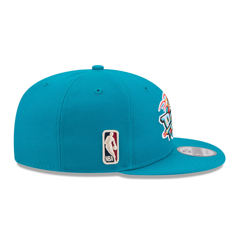 New Era Detroit Pistons Hardwood Classic 2025 Turquoise 9FIFTY Snapback Cap