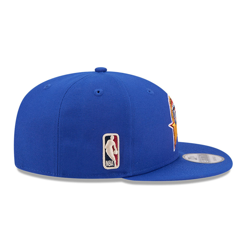 New Era Golden State Warriors Hardwood Classic 2025 Medium Blue 9FIFTY Snapback Cap