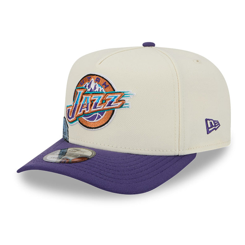 New Era Utah Jazz Stone Dark Purple 9FIFTY A-Frame Snapback Cap