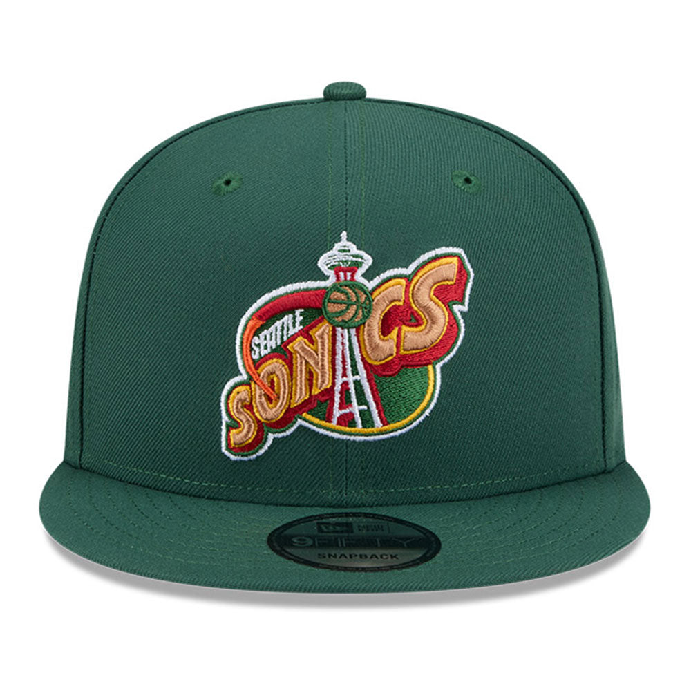 New Era Seattle Supersonics Hardwood Classic 2025 Dark Green 9FIFTY Snapback Cap