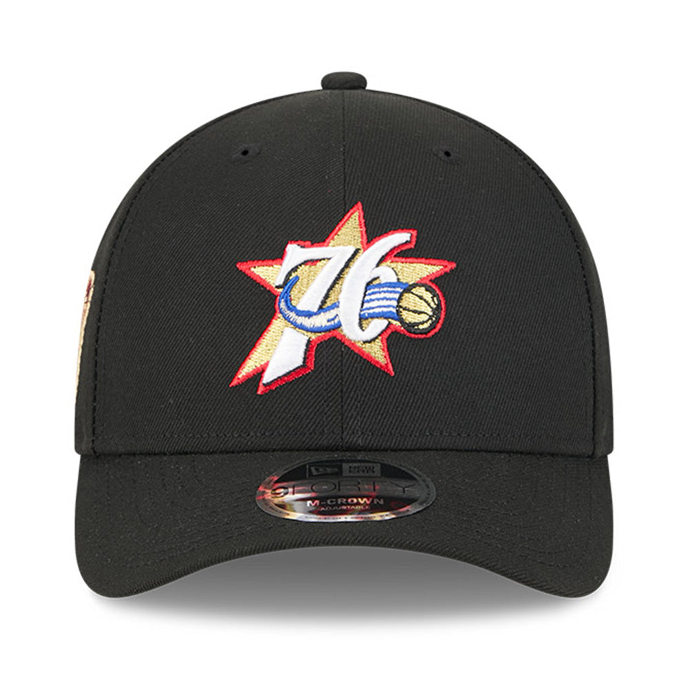 New Era Philadelphia 76ers Black 9FORTY M-Crown Adjustable Cap