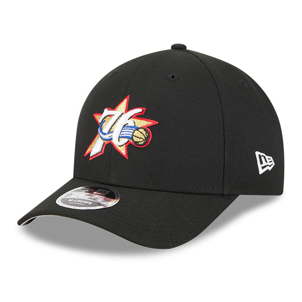 New Era Philadelphia 76ers Black 9FORTY M-Crown Adjustable Cap