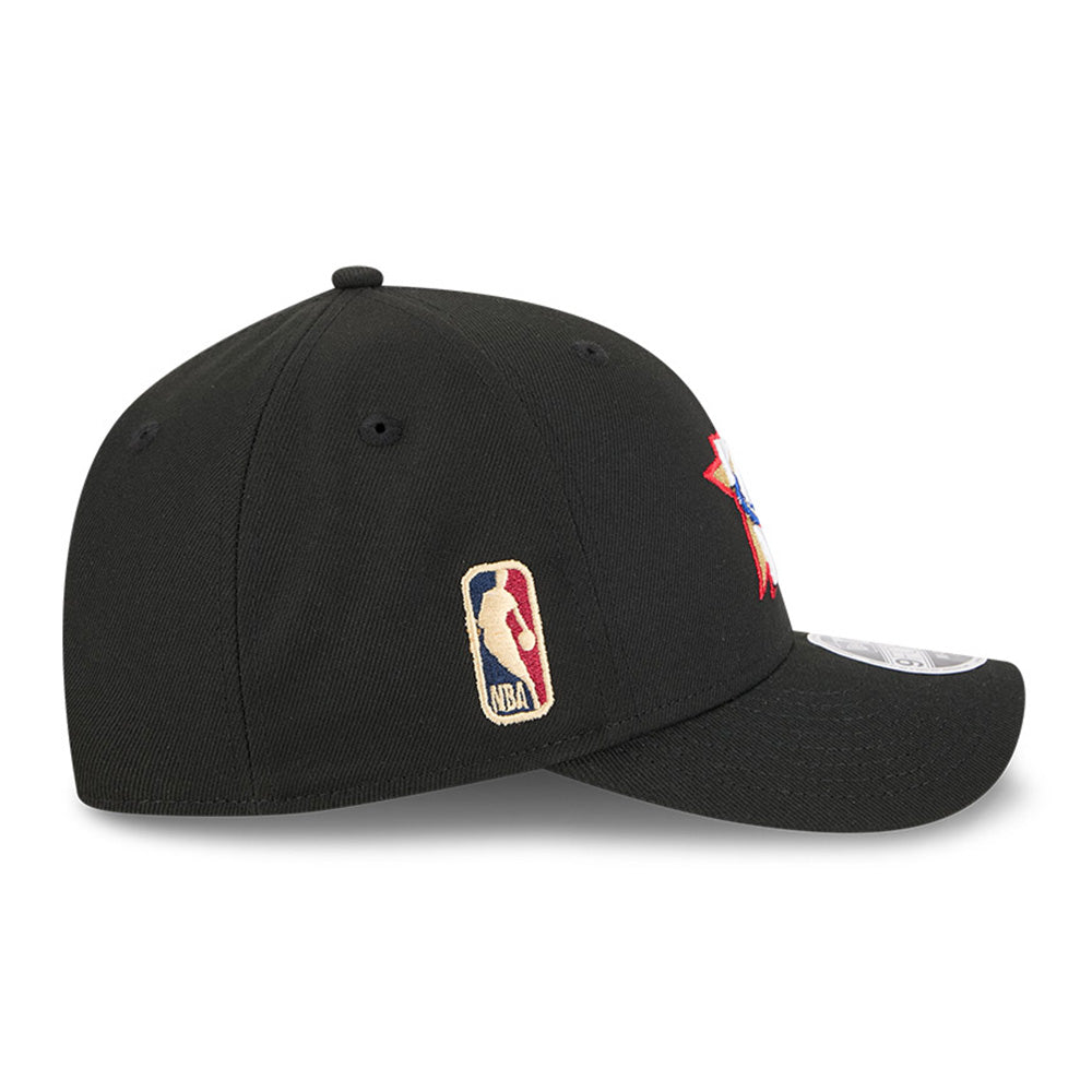 New Era Philadelphia 76ers Black 9FORTY M-Crown Adjustable Cap