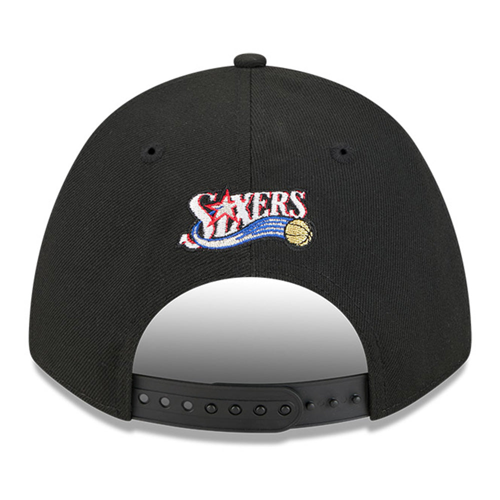 New Era Philadelphia 76ers Black 9FORTY M-Crown Adjustable Cap