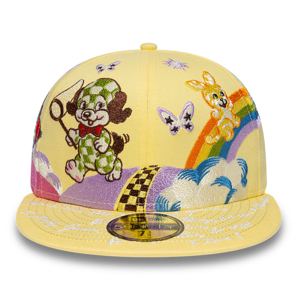 New Era x KENZO Embroidered Scene Soft Yellow 59FIFTY Fitted Cap