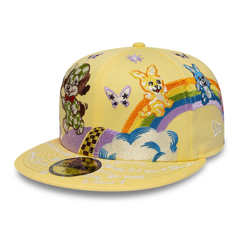 New Era x KENZO Embroidered Scene Soft Yellow 59FIFTY Fitted Cap