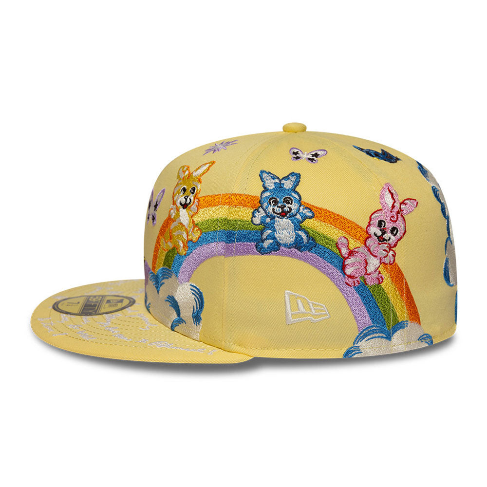 New Era x KENZO Embroidered Scene Soft Yellow 59FIFTY Fitted Cap