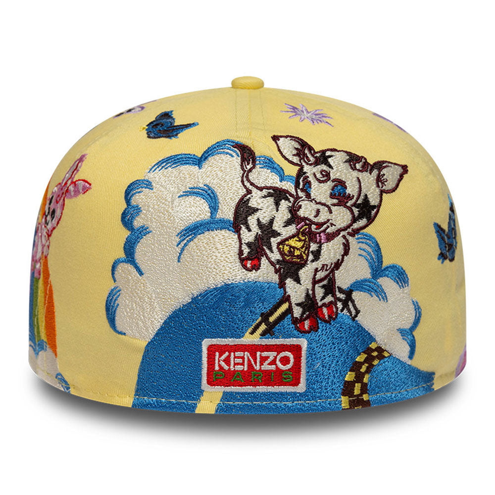 New Era x KENZO Embroidered Scene Soft Yellow 59FIFTY Fitted Cap (ONLINE EXCLUSIVE)