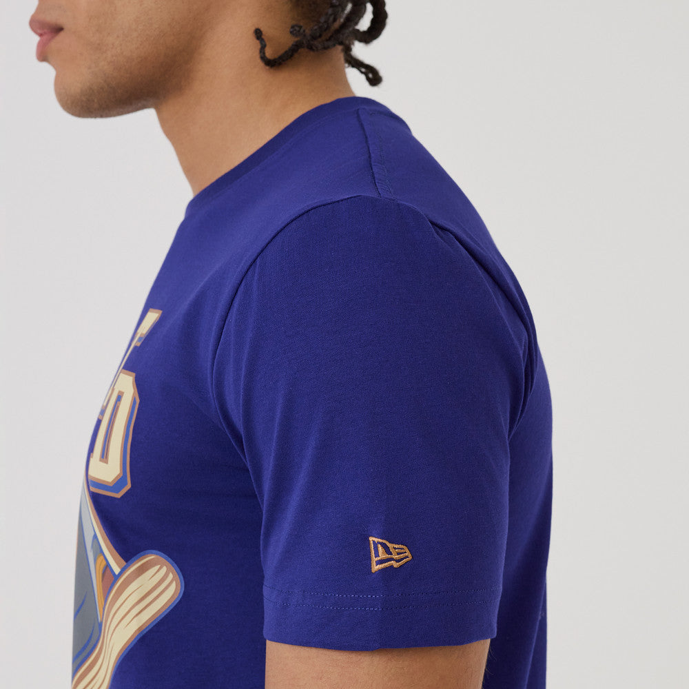 New Era x Looney Tunes Los Angeles Dodgers Tasmanian Devil Blue Short Sleeve T-Shirt