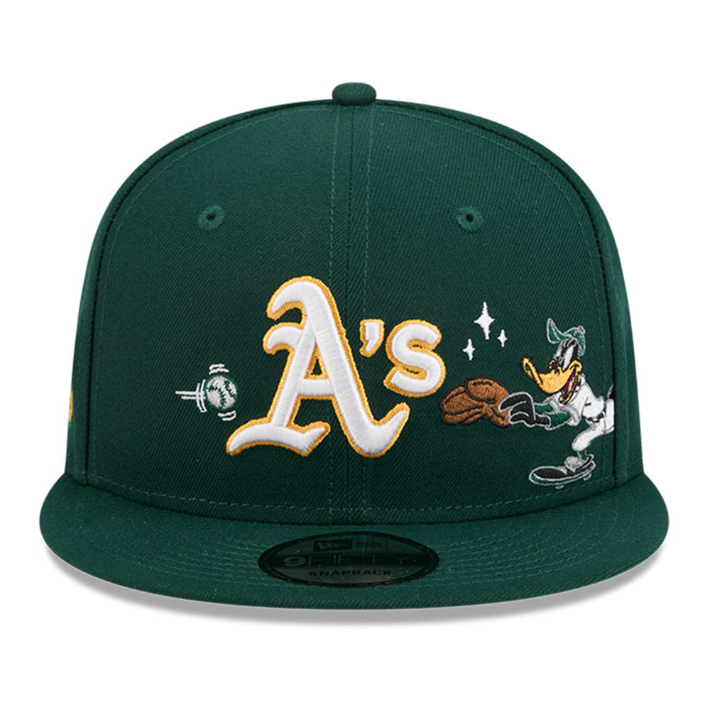 New Era x Looney Tunes Oakland Athletics Daffy Duck Swing Green 9FIFTY Snapback Cap