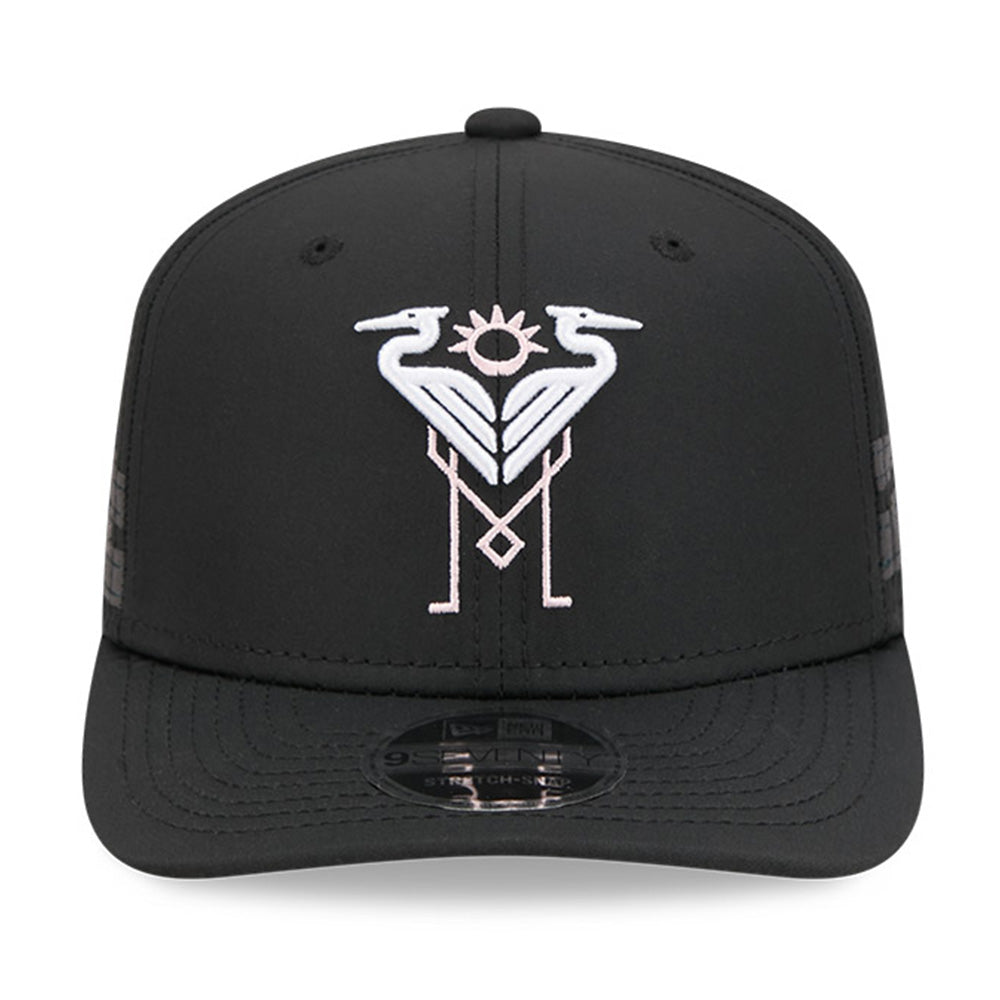 Inter Miami Football Club Jersey Hook Black 9SEVENTY Stretch Snapback Cap