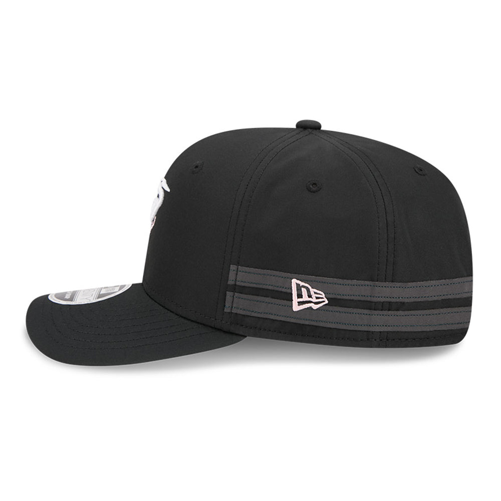 Inter Miami Football Club Jersey Hook Black 9SEVENTY Stretch Snapback Cap