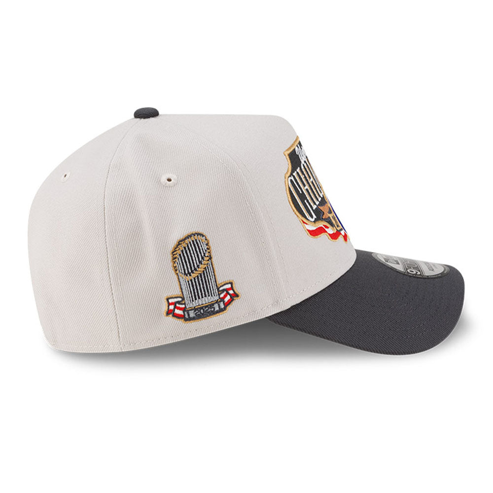 Los Angeles Dodgers MLB World Series Champion 2025 White Black 9FORTY Adjustable Cap (PREORDER)