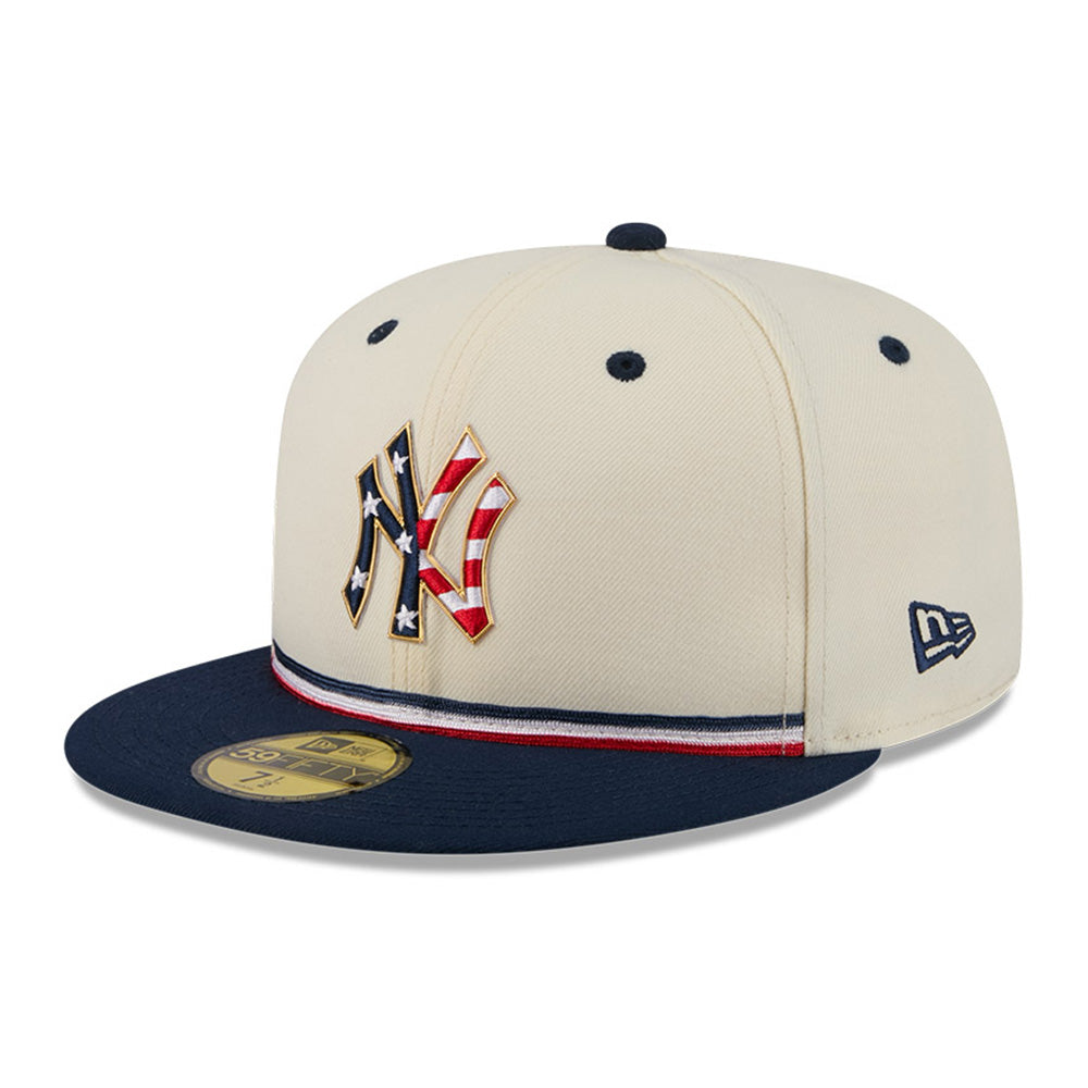 New Era New York Yankees 4th of July Chrome White 59FIFTY Fitted Cap