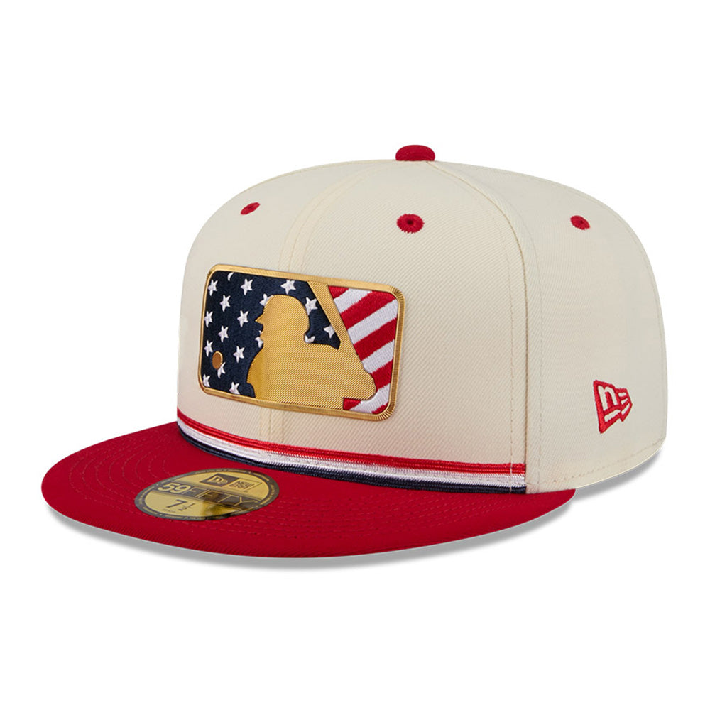 New Era Major League Baseball 4th of July Chrome White 59FIFTY Fitted Cap