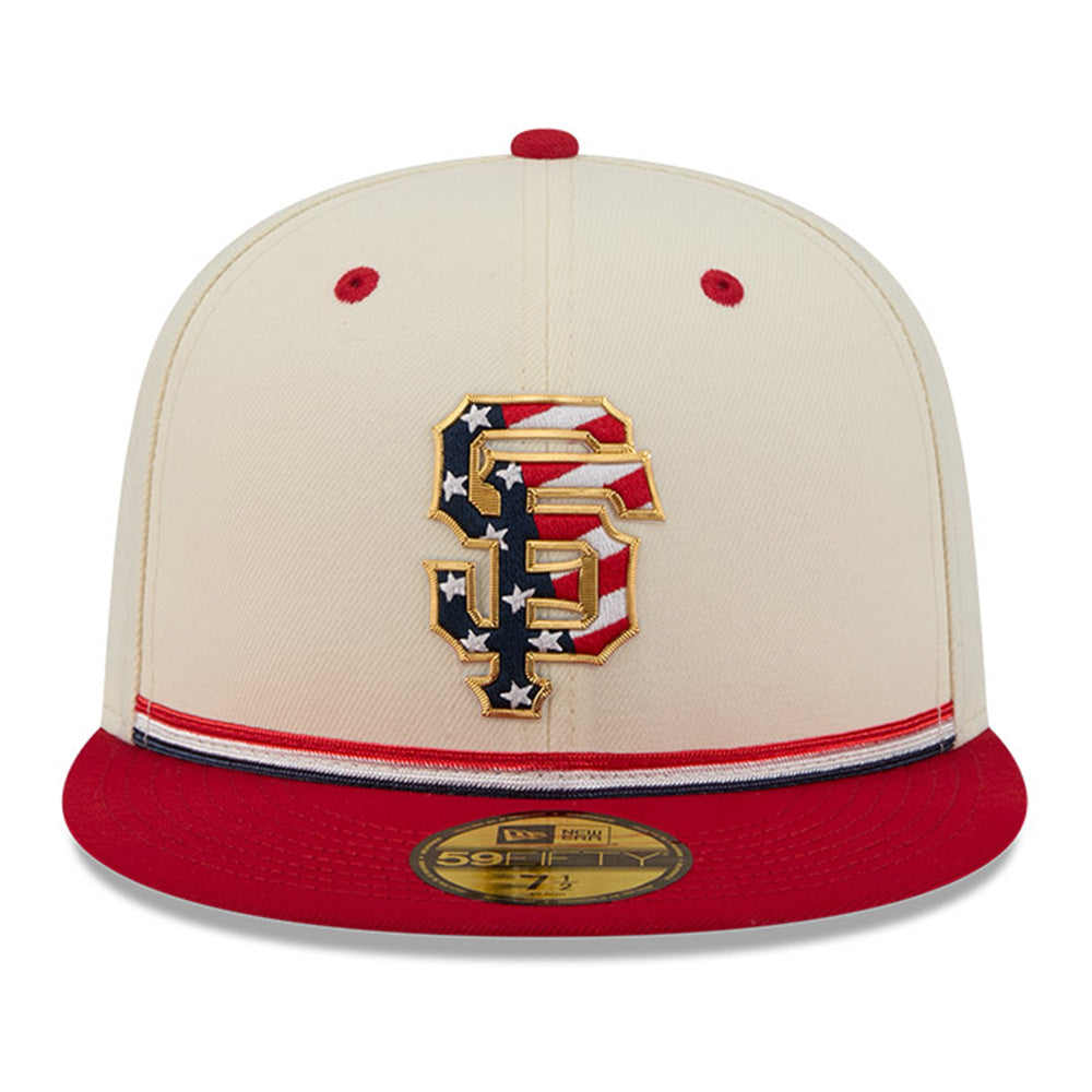 New Era San Francisco Giants 4th of July Chrome White 59FIFTY Fitted Cap