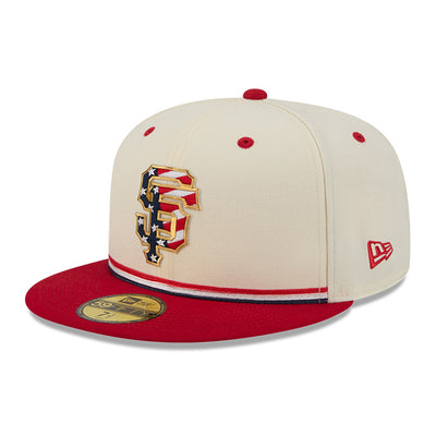 New Era San Francisco Giants 4th of July Chrome White 59FIFTY Fitted Cap