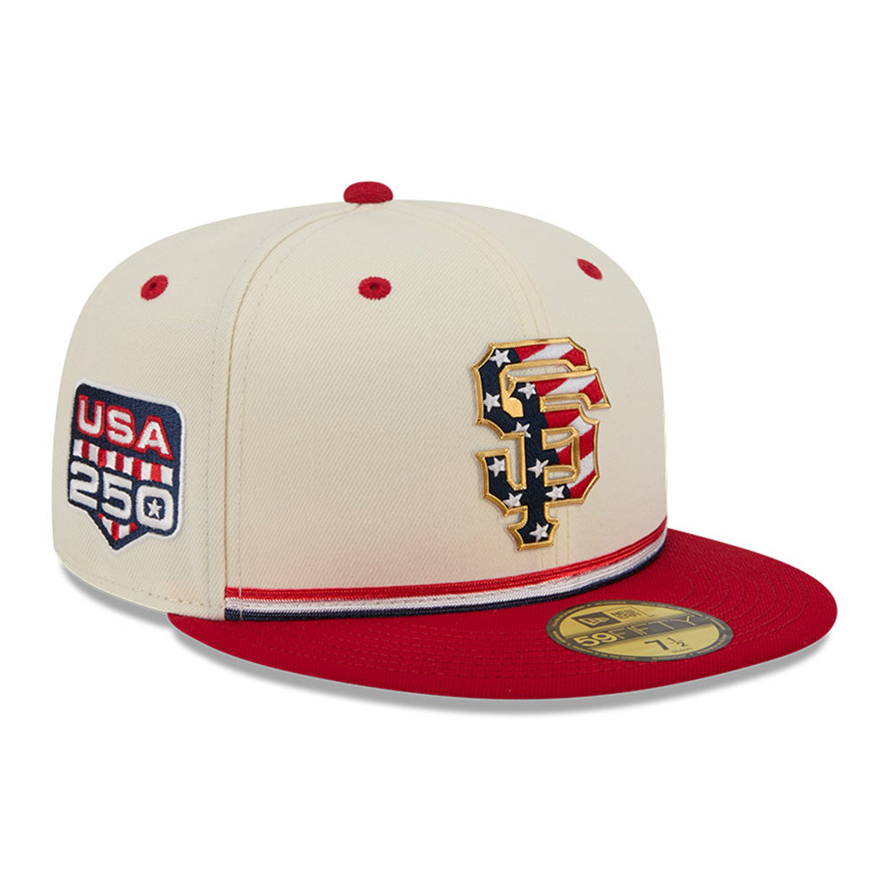 New Era San Francisco Giants 4th of July Chrome White 59FIFTY Fitted Cap