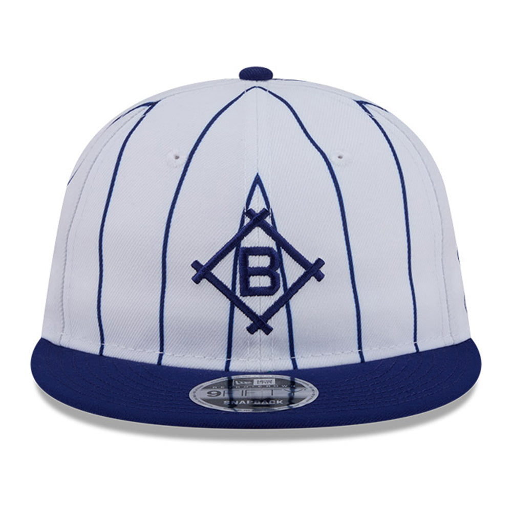 New Era Brooklyn Dodgers Hall of Fame White Navy 9FIFTY Retro Crown Snapback Cap