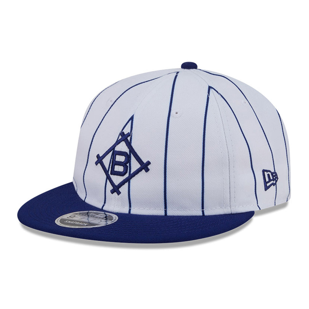 New Era Brooklyn Dodgers Hall of Fame White Navy 9FIFTY Retro Crown Snapback Cap