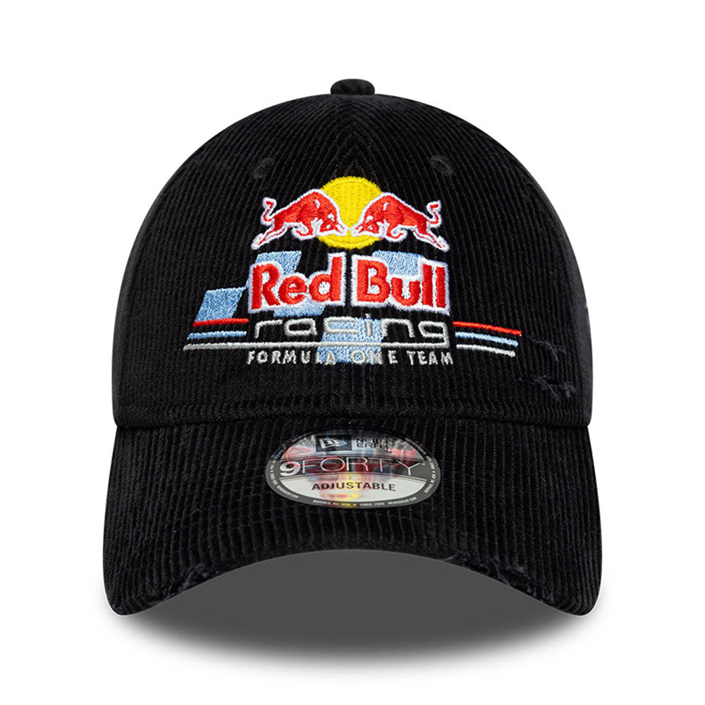 New Era Oracle Red Bull Racing Distressed Corduroy Black 9FORTY Adjustable Cap
