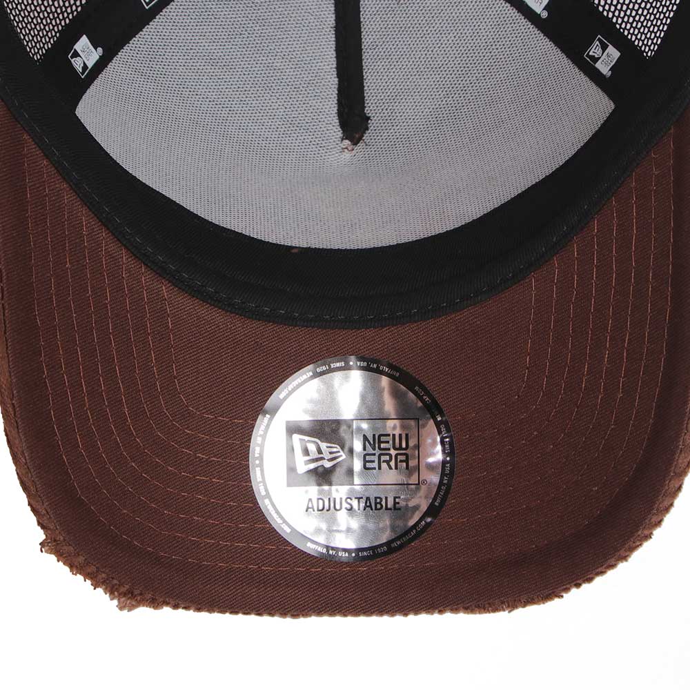 New Era Oracle Red Bull Racing Distressed Cord Brown 9FORTY A-Frame Trucker Adjustable Cap