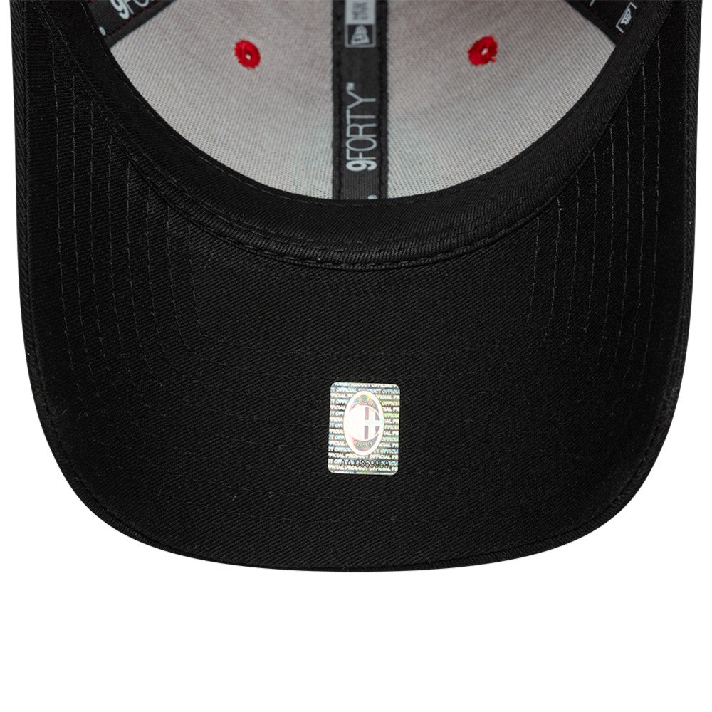 New Era AC Milan EMEA Football Red Black Contrast 9FORTY Adjustable Cap