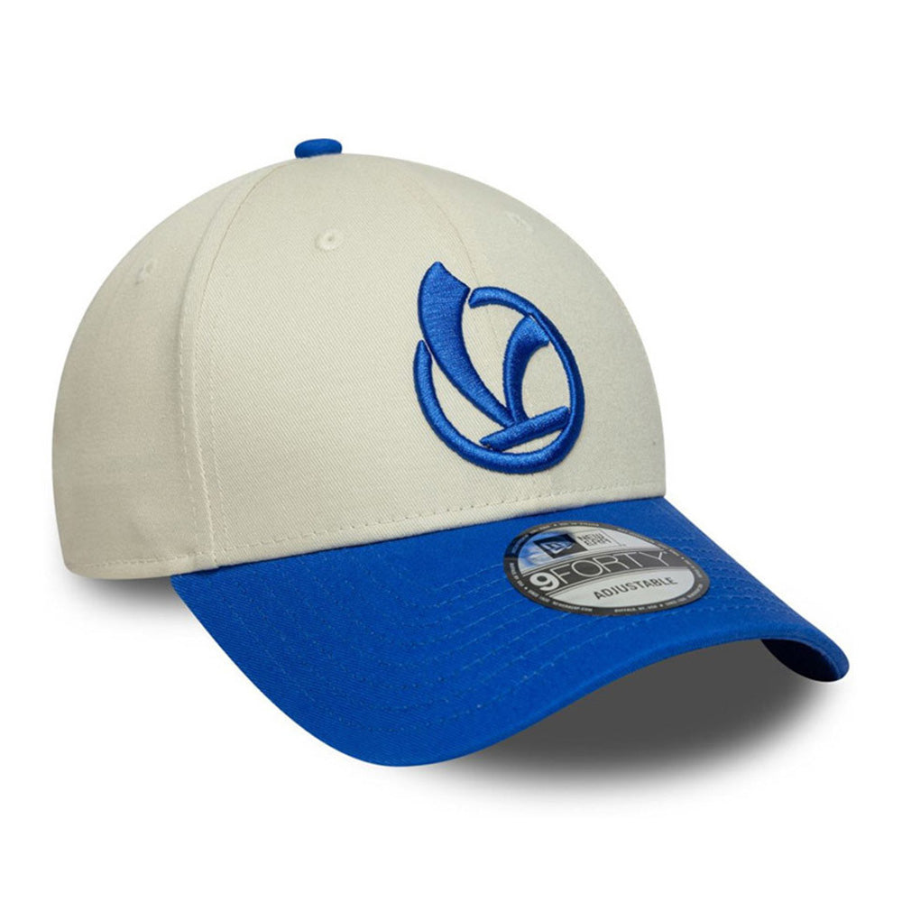 New Era Vespa Motorsports Contrast Visor Chrome White Blue 9FORTY Adjustable Cap