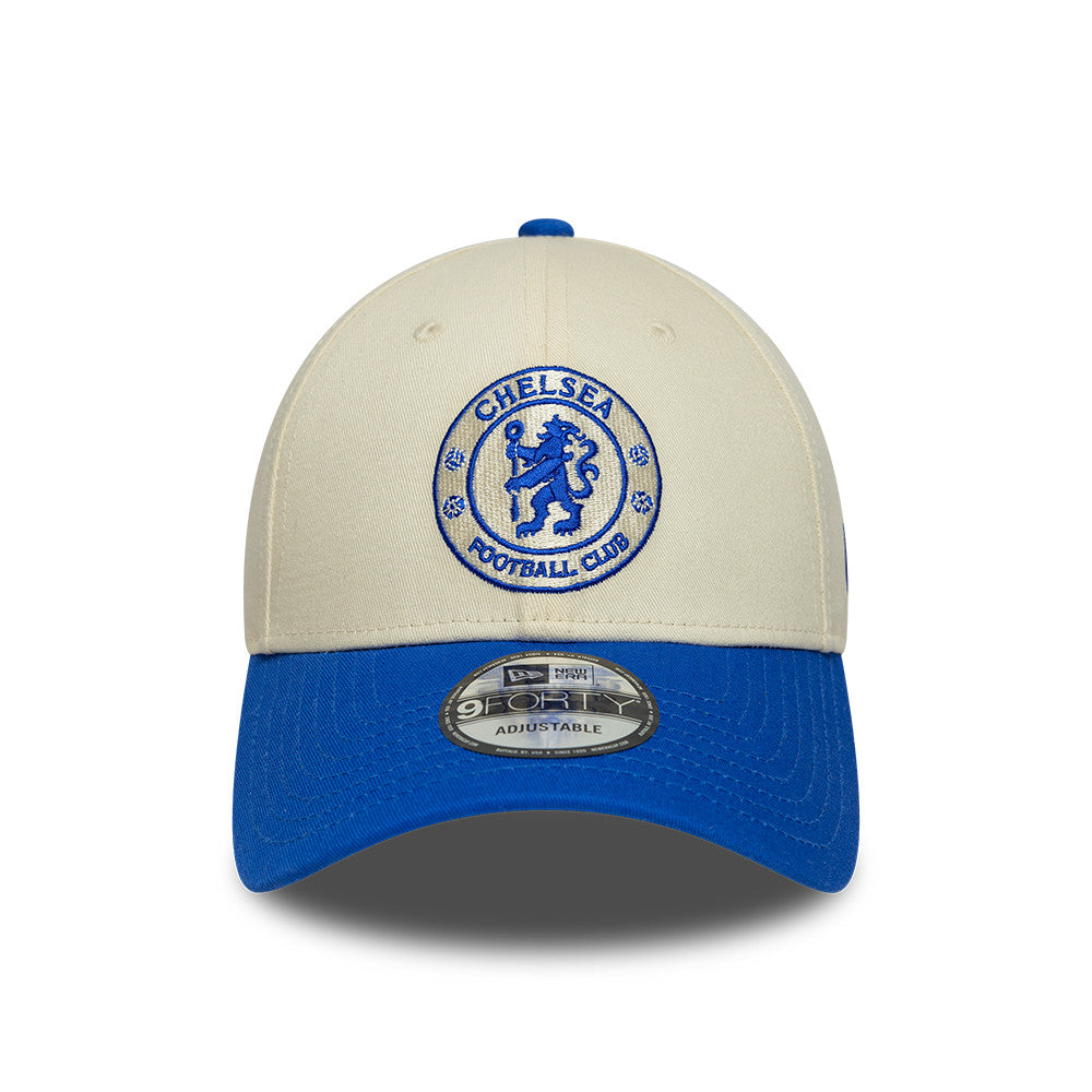 New Era Chelsea FC EMEA Football Chrome Blue Seasonal Contrast 9FORTY Adjustable Cap