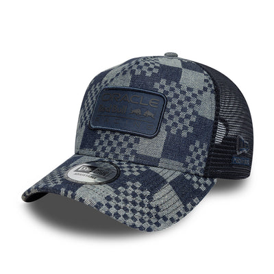 New Era Red Bull Motorsports Patterned Denim 9FORTY E-Frame Trucker Snapback Cap