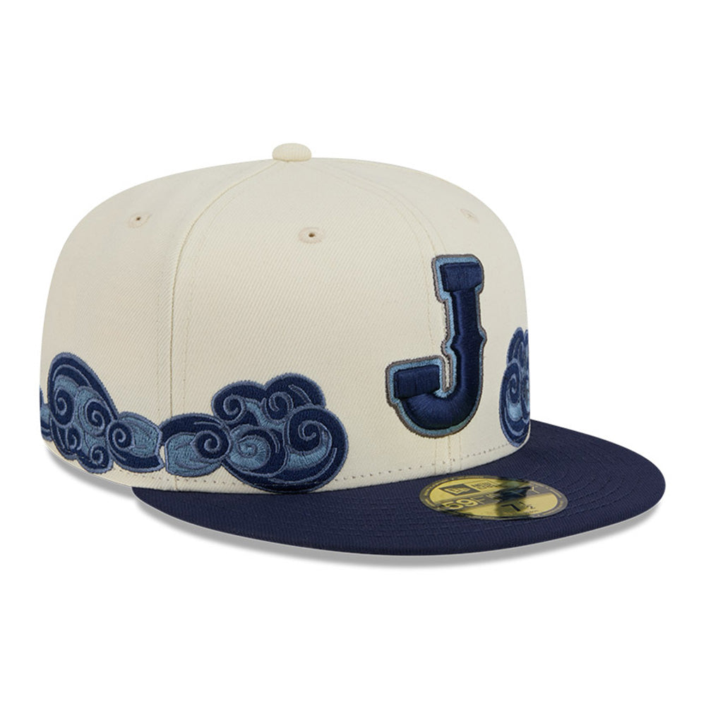 World Baseball Classic Japan White Blue 59FIFTY Fitted Cap