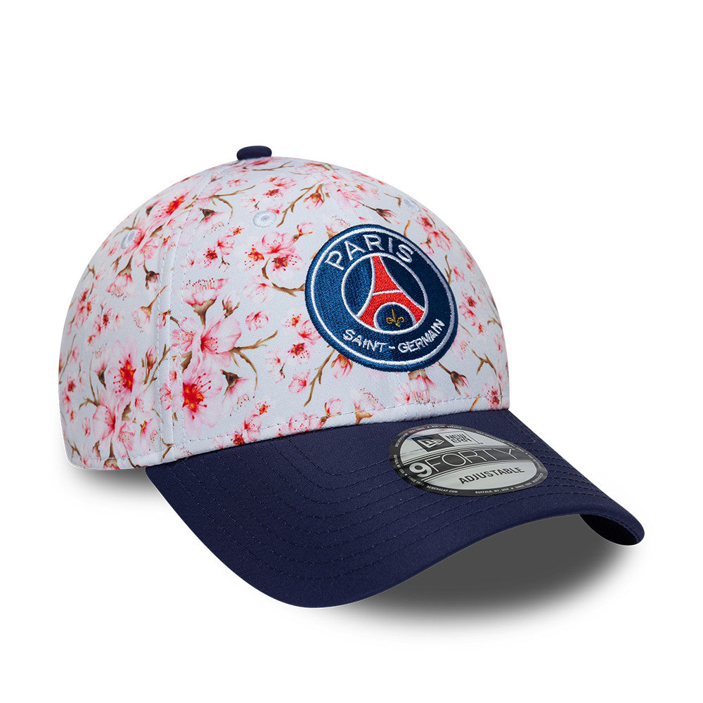 New Era Paris Saint Germain Football Club Cherry Blossom White 9FORTY Adjustable Cap (ONLINE EXCLUSIVE)