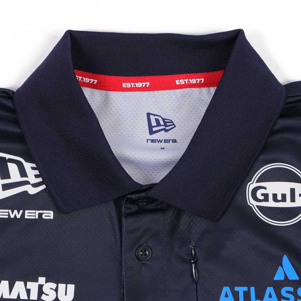 New Era Atlassian Williams F1 Team Navy Tech Short Sleeve Polo Shirt
