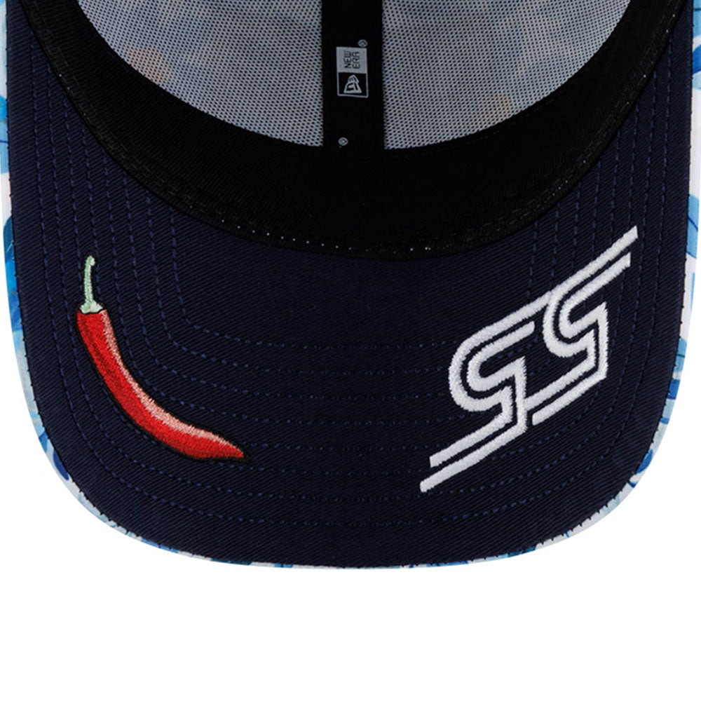 New Era Atlassian Williams F1 Team Carlos Seinz Barcelona Race Special White Multi 9FORTY Adjustable Cap