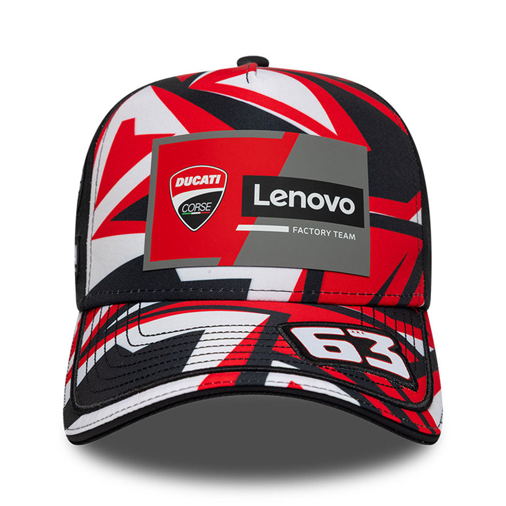 New Era Ducati Race Misano Black Francesco "Pecco" Bagnaia 9FORTY A-Frame Adjustable Cap