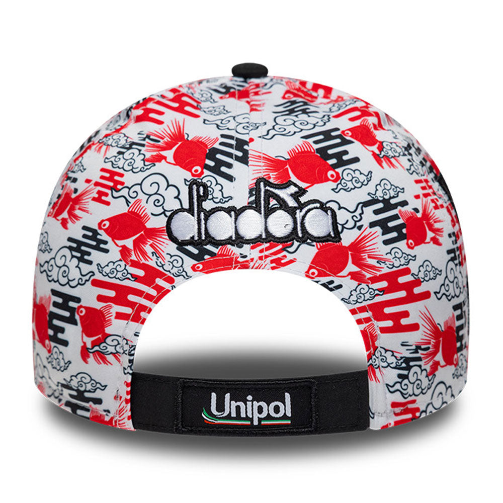 New Era Ducati Race Japan White Francesco "Pecco" Bagnaia 9FORTY A-Frame Adjustable Cap