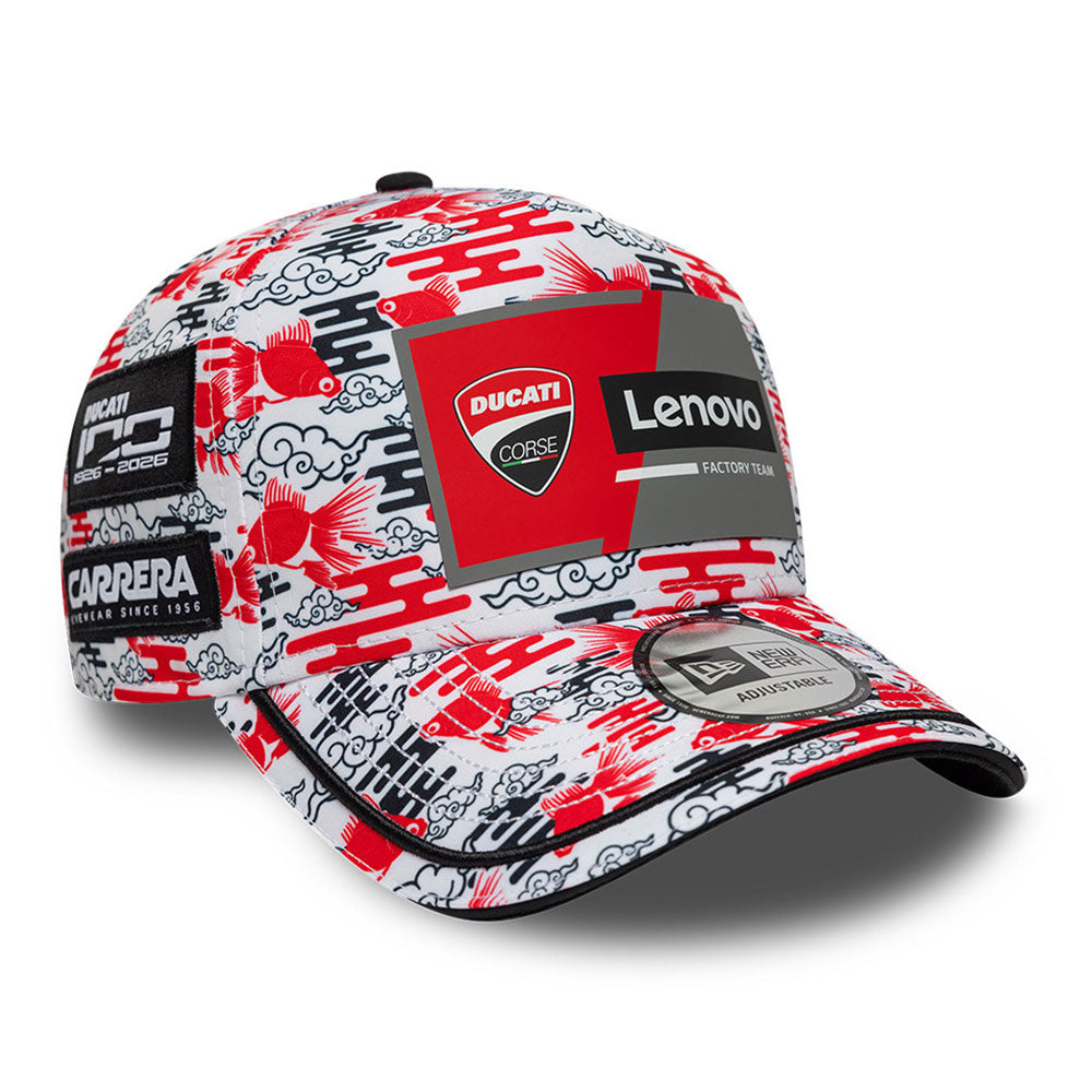New Era Ducati Race Japan White 9FORTY A-Frame Adjustable Cap
