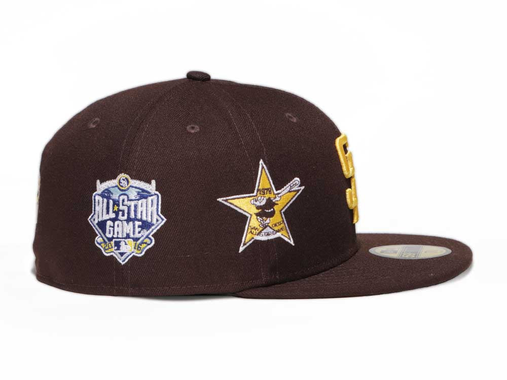 San Diego Padres MLB Cooperstown Multi Patch Brown 59FIFTY Fitted Cap