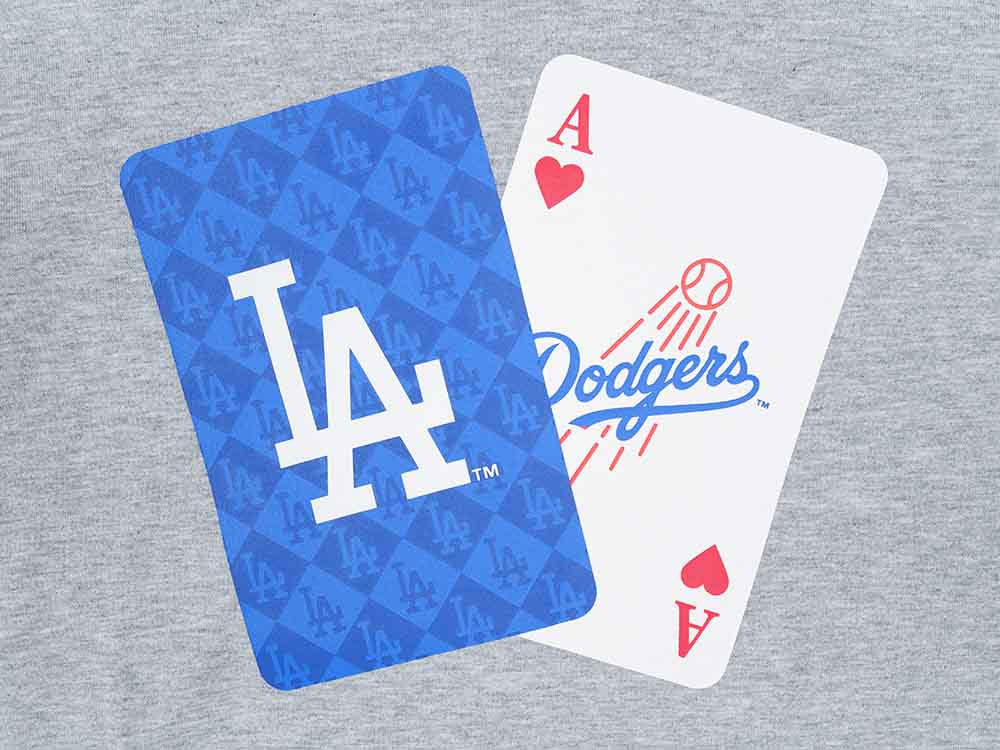 Los Angeles Dodgers MLB Play Card Gray Short Sleeve T-Shirt