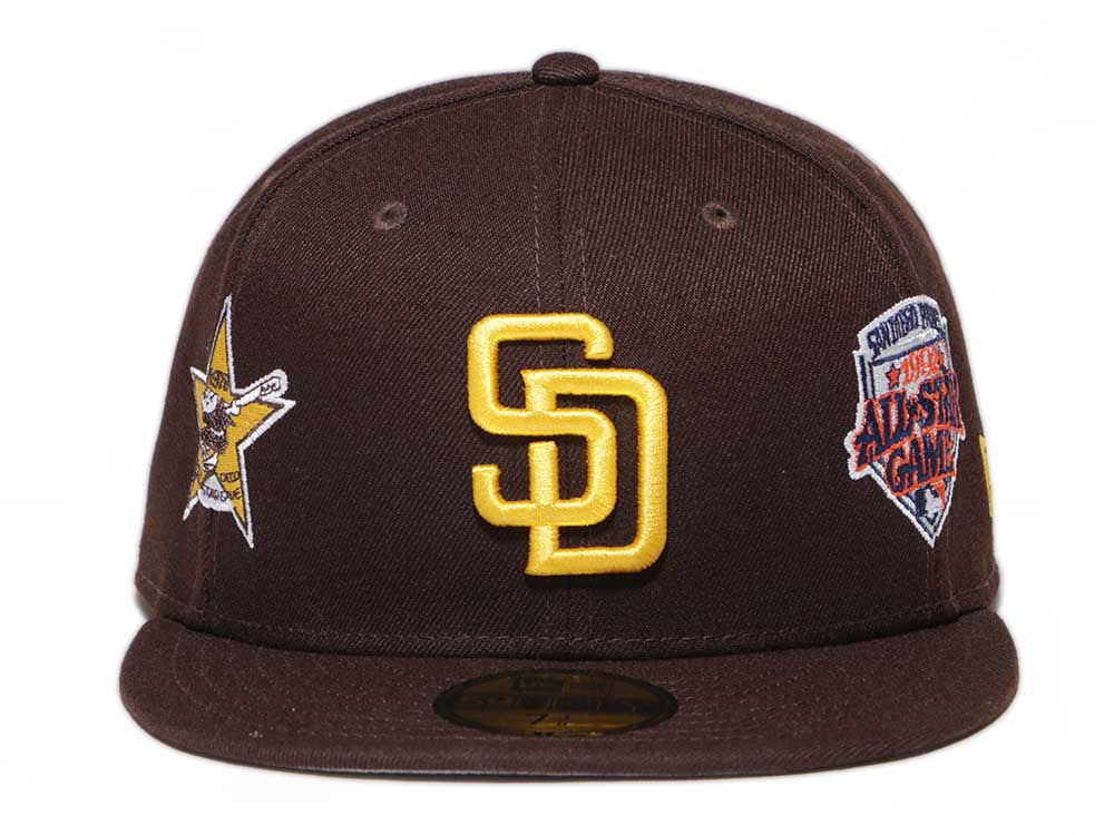 San Diego Padres MLB Cooperstown Multi Patch Brown 59FIFTY Fitted Cap