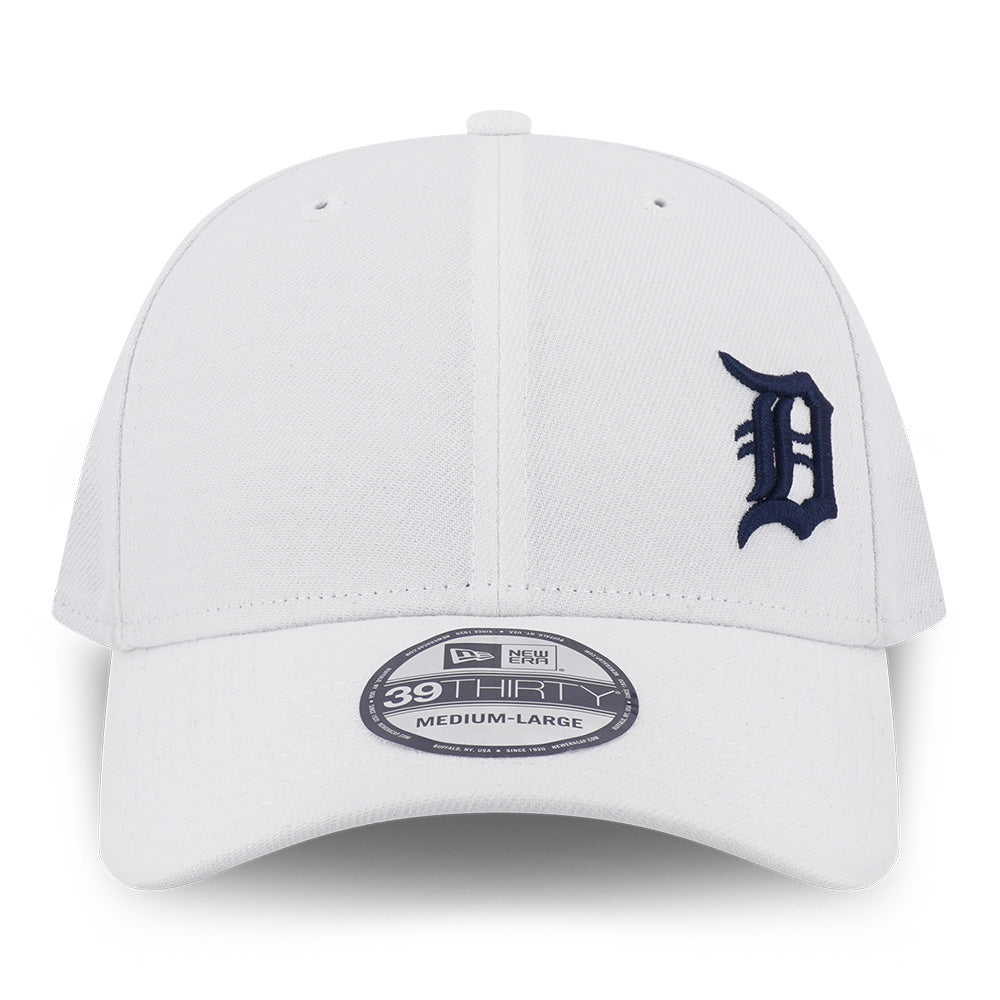 New Era Detroit Tigers Flawless White 39THIRTY Stretch Fitted Cap