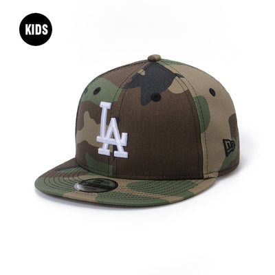 New Era Los Angeles Dodgers Woodlands Camo Youth 9FIFTY Snapback Cap