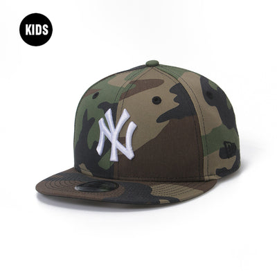 New Era New York Yankees Woodlands Camo Youth 9FIFTY Snapback Cap